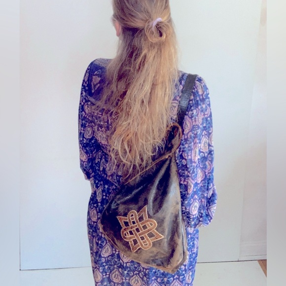 Vintage Boho Bag🤎Exceptionally Cool🤎 100% Leather, Circa 1960’s - Picture 5 of 11